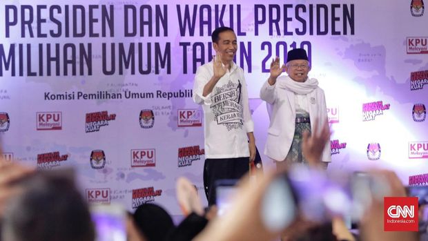 Jokowi-Ma'ruf dan Prabowo-Sandi Resmi Jadi Capres-Cawapres