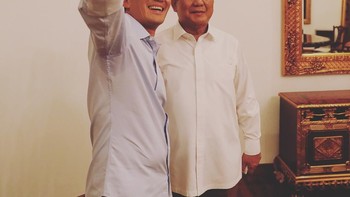 Sebelumnya, Prabowo pun mengunggah foto bersama Sandi lewat akun Instagram miliknya. Foto: Instagram/prabowo