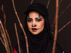 Foto: Wajah Chacha Frederica Dilukis Jadi Badak, Rayakan Asian Games