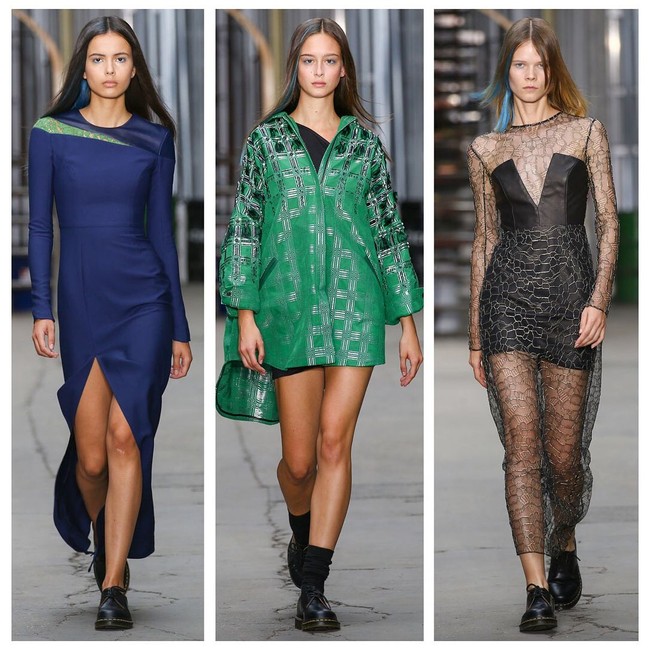 Semburat warna cerah seperti hijau memberi hentakan pada gaun palet gelap rancangan Didit. Membuatnya tampil mencuri atensi. Foto: Dok. Instagram/Didit Hediprasetyo