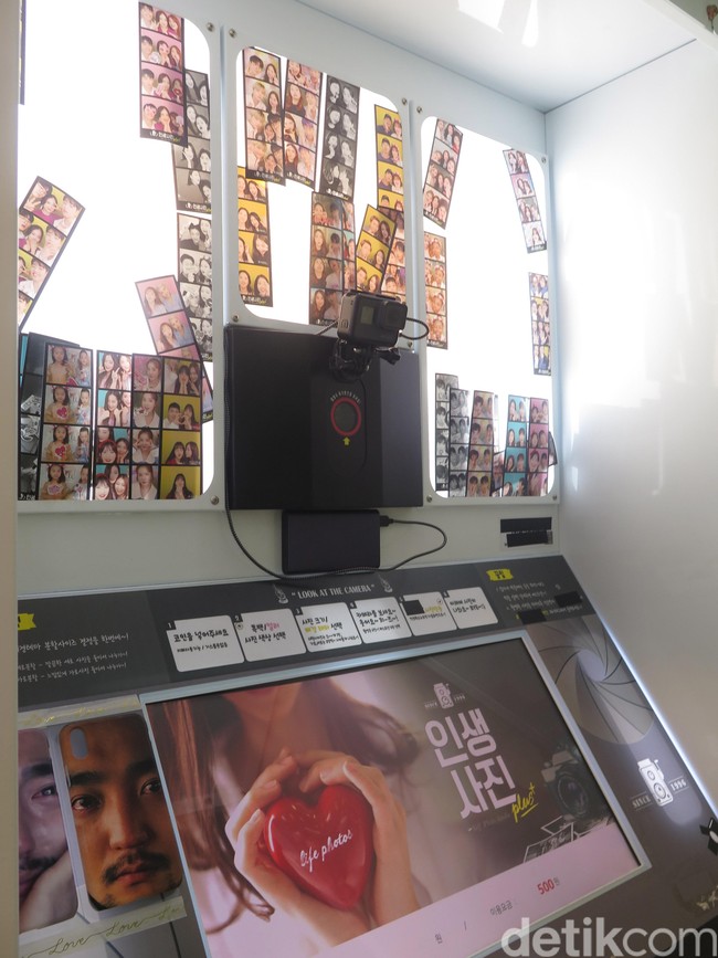 Berikut adalah photo booth di mana para pemain Mimi Shop dan pelanggannya bisa berfoto bersama, termasuk Gracia Tjahja Winata pemenang kontes asal Indonesia yang dirias oleh Cheetah di episode spesial tersebut. Foto: Rahmi Anjani/Wolipop