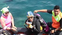 Selain memecahkan Rekor MURI penyelam wanita terbanyak, WASI juga akan membentangkan bendera Merah Putih terpanjang bawah air Indonesia. (Cyntia/Polri)