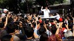 Pakai Bandana Merah, Prabowo Orasi Berapi-api