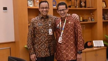 Telah dicukupkan kerja berpasangan di Balaikota DKI, begitu potongan kalimat dalam caption pada unggahan Anies ini. Foto: Instagram/aniesbaswedan