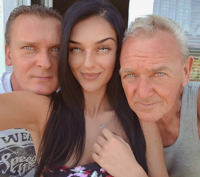 Ternyata, ayah Dominika juga punya mata indah. Tiga generasi dengan mata indah yang bikin orang takjub.Foto: Instagram