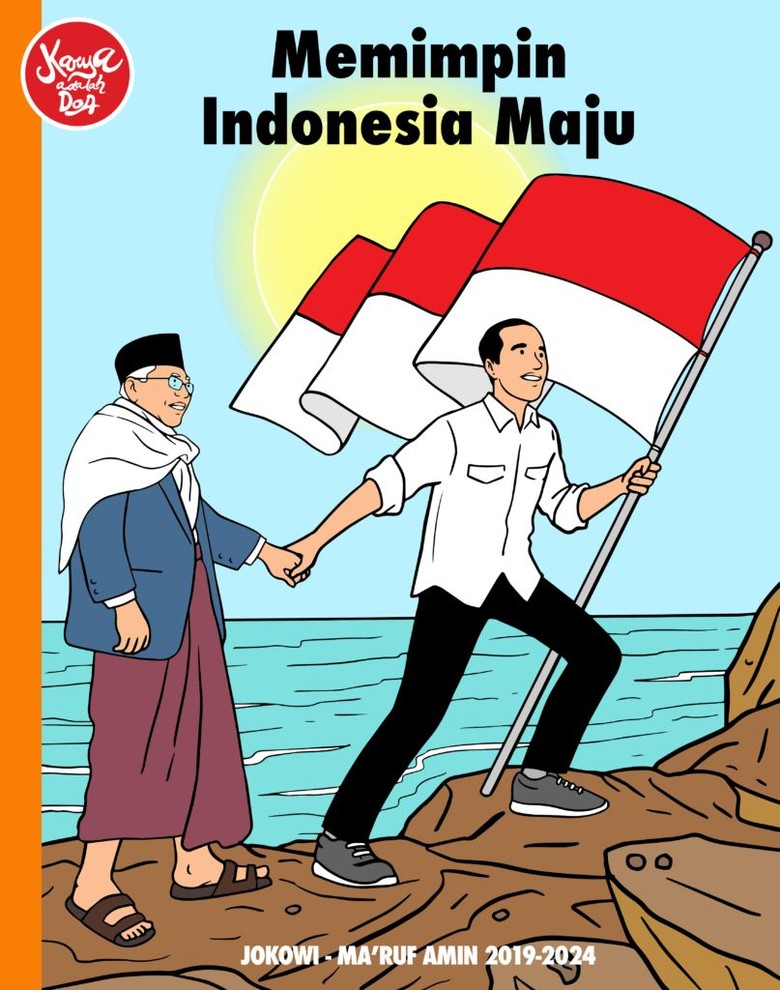 Bersimbolkan Negara Maritim, Hari Prast Bikin Ilustrasi Jokowi - Maruf Amin Bersimbolkan Negara Maritim, Hari Prast Bikin Ilustrasi Jokowi - Maruf Amin