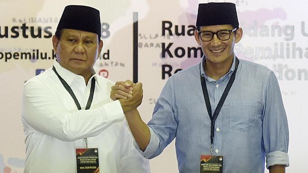 Jokowi-Ma'ruf dan Prabowo-Sandi Resmi Jadi Capres-Cawapres