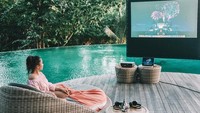 Ini kondisi menjelang malam tiba, bisa nonton film seperti layar tancap.  Foto: @nikitawillyofficial94/ Instagram