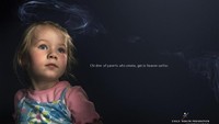 Poster yang didesain oleh Serviceplan di Jerman untuk Child Health Foundation ini mengingatkan bahaya rokok bagi anak-anak. 