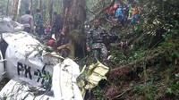 Pesawat ditemukan di pegunungan bintang. Foto: dok. Polda Papua