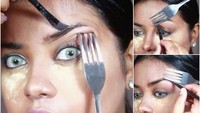 Wanita bisa menghabiskan banyak waktu untuk merias alis agar sempurna. Agak ngeri juga sih ya! Foto: Istimewa