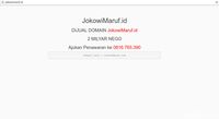 Situs internet Jokowi-Ma'Ruf Amin dijual Rp 2 miliar.
