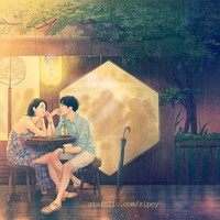 Pada malam yang hujan, makanan yang disantap bersama pasangan jadi salah satu momen termanis.  Foto: Dok. Instagram/@zipcy