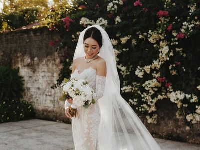 Detail Indah Gaun Pengantin Sachi Sophia yang Dinikahi Keponakan Prabowo