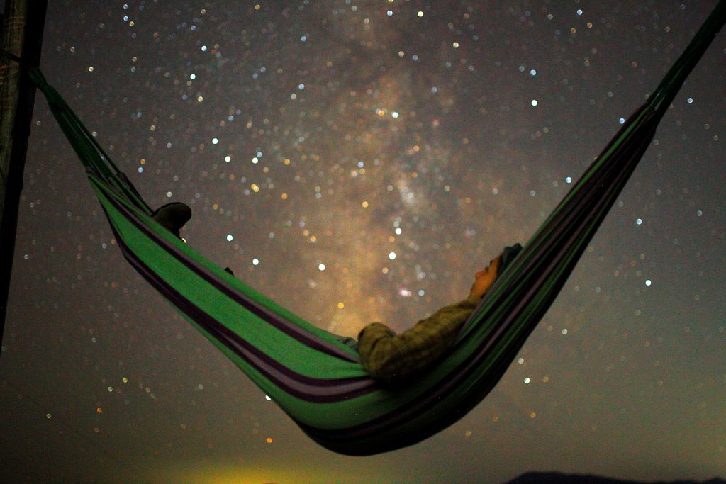 A girl lies in hammock as she looks at the milky way during the peak of Perseid meteor shower in Kozjak, Macedonia August 13, 2018. REUTERS/Ognen Teofilovski