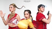 Rozma Suhardi, dan Farah Balkis juga tak kalah keren. Mereka tampil dengan kostum tenis, tinju, hingga baju golf.  Foto: Dok. Instagram/dierabachir