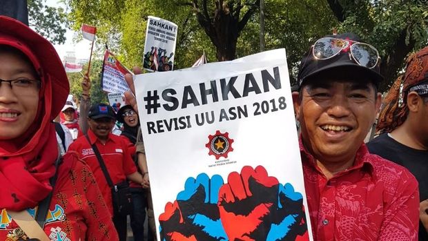 Lukman Said ikut aksi May Day 2018. 