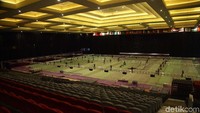 Begini kondisi di venue senam, Senin (13/8).