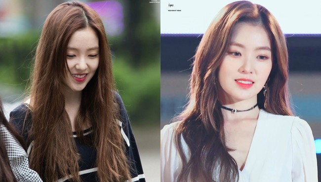 Irene dari Red Velvet mewarnai rambutnya dengan merah mahogany. Di atas panggung, rambut Irene berkilau cantik. Tapi saat tak lagi ditata, rambutnya terlihat sangat kering. Foto: Dok. Koreaboo