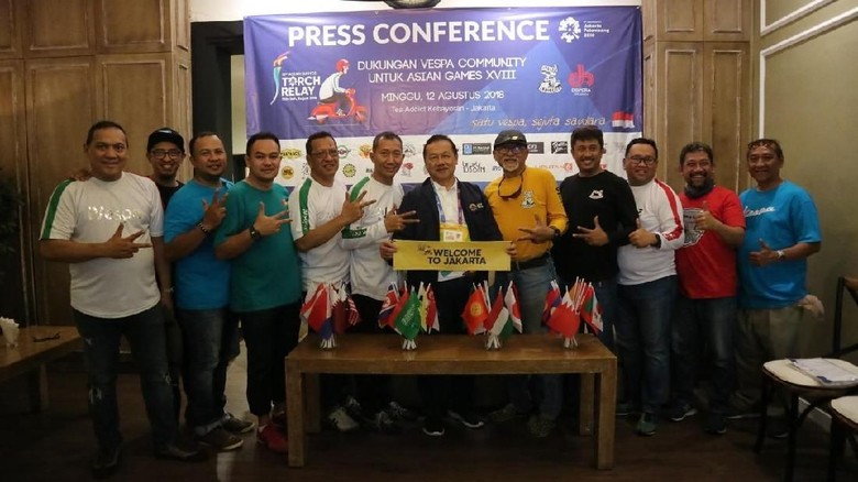 250 Vespa Siap Kawal Kirab Obor Asian Games 2018 Foto: Dok. iVespa Indonesia 250 Vespa Siap Kawal Kirab Obor Asian Games 2018 Foto: Dok. iVespa Indonesia