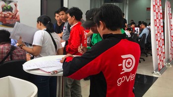 Suasana pendaftaran di dalam kantor Go-Viet. Foto: Techbike