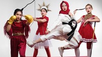 Sebentar lagi Asian Games 2018 akan berlangsung. Para member anggota Girl Squad pun turut menyemarakan event tersebut dengan foto berkonsep.  Foto: Dok. Instagram/dierabachir Sudah Diverifikasi