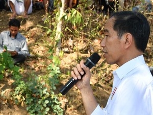 Saat Jokowi Beri Semangat Anak-anak Pengungsian di Lombok Utara
