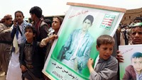 Sedikitnya 51 orang tewas, termasuk 40 anak-anak, tewas akibat serangan udara yang dilancarkan koalisi pimpinan Saudi di Saada, Yaman pada Kamis (9/8) pekan lalu. Foto: REUTERS/Naif Rahma