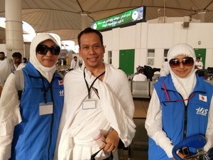 Warga Indonesia Berhaji dari Jepang Tiba di Jeddah
