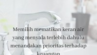 Keran air melambangkan kekayaan, bila kamu lebih ingin mematikan keran air maka keuangan ada di prioritas atasmu. (Foto: Thinkstock/detikcom)