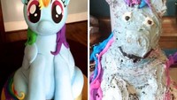 Waduh! Kue yang satu ini jauh lebih mirip seperti kue berbentuk hewan babi, dibandingkan seperti kuda My Little Pony ini ya? Foto: Bored Panda