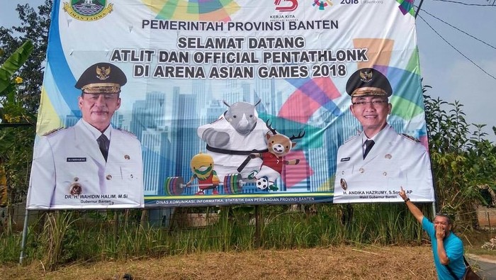 Duh! Spanduk Asian Games Pemprov Banten Salah Lagi