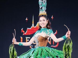 4 Wanita Cantik Thailand Pakai Gaun Pete hingga Durian, Uniknya Kebangetan