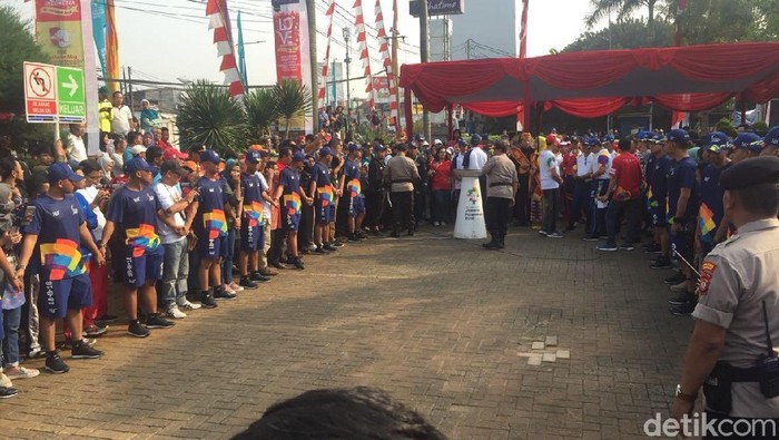 Ada Pawai Obor Asian Games, Lalin Sekitar Lokasi Padat