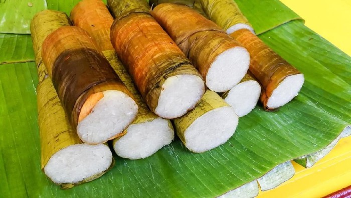 Rice bamboo or lemang is popular festive cusine in Malaysia. Sold at road side stalls during iftar or Muslim fasting month