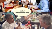 Obama yang juga senang makan di warung sederhana tak luput dari kreasi meme. Fotonya sering dijadikan bahan candaan. Foto: Istimewa