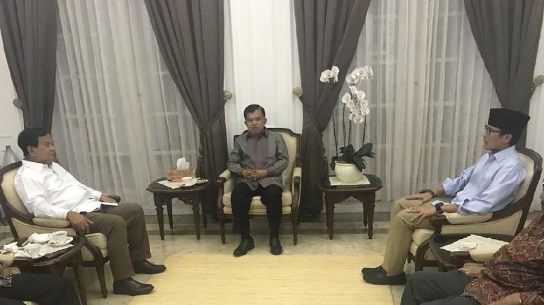 Ditemui Prabowo, JK Sebut Bersaing di 2 Pilpres tapi Tetap Sahabat Ditemui Prabowo, JK Sebut Bersaing di 2 Pilpres tapi Tetap Sahabat