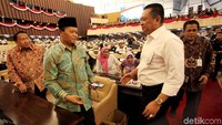 Gladi kotor tersebut juga dihadiri Ketua DPR Bambang Soesatyo, dan Wakil MPR Hidayat Nur Wahid dan EE Mangindaan.