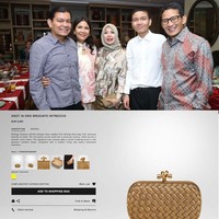 Berpose bersama sang suami saat menghadiri sebuah acara, Nur Asia tampil memesona dengan kain songket dan atasan bordir bunga. Dia melengkapi penampilannya dengan clutch bag dari Bottega Veneta. Tas mungil berwarna emas yang matching dengan kainnya itu dijual di situs resmi Bottega Veneta seharga US$ 3.480 atau sekitar Rp 51 juta. Foto: Dok. Instagram, Facebook