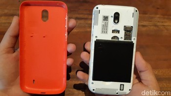 Target utama smartphone ini adalah pengguna feature phone yang ingin naik kelas. Foto: Virgina Maulita Putri/detikINET