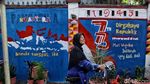 Giliran Mural HUT RI Hiasi Jakarta