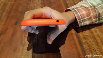 Layar Nokia 1 menggunakan IPS display dengan resolusi 480x854 dan rasio 16:9. Foto: Virgina Maulita Putri/detikINET