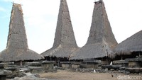 Berjarak sekitar 35 Km dari Bandar Udara Tambolaka, Kampung Adat Ratenggaro menjadi salah satu destinasi budaya Sumba. Di sana dapat dijumpai rumah adat Sumba (Randy/detikTravel)  