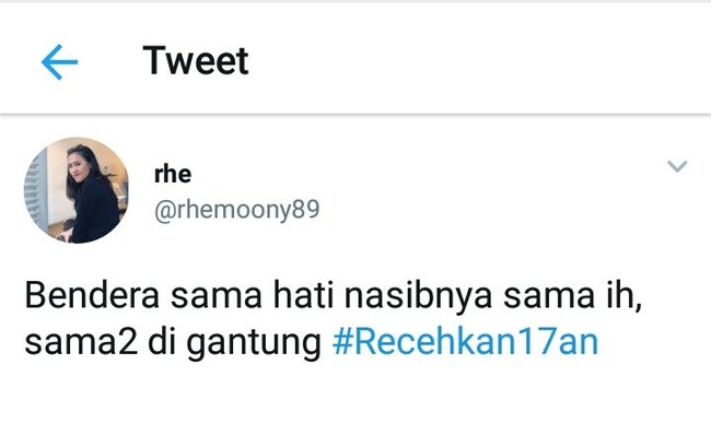 Ketika hati dan bendera nasibnya sama. Foto: Twitter
