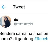 Ketika hati dan bendera nasibnya sama. Foto: Twitter