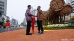 Anies Resmikan Instalasi Bambu Rp 550 Juta di Bundaran HI
