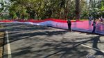 Keren! Warga Jahit Bendera Merah-Putih Sepanjang 3,3 KM