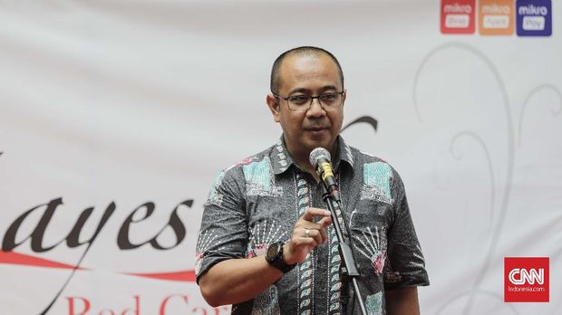 Direktur Utama PD Pasar Jaya Arief Nasrudin, di Pasar Mayestik, Jakarta, Kamis, 16 Agustus.