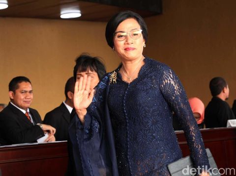 Cantik dan Anggun Sri Mulyani Berkebaya Biru di Sidang Tahunan MPR 2018