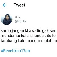Belajar dari lomba tarik tambang, mundur dalam sebuah hubungan bukan berarti kalah. Foto: Twitter
